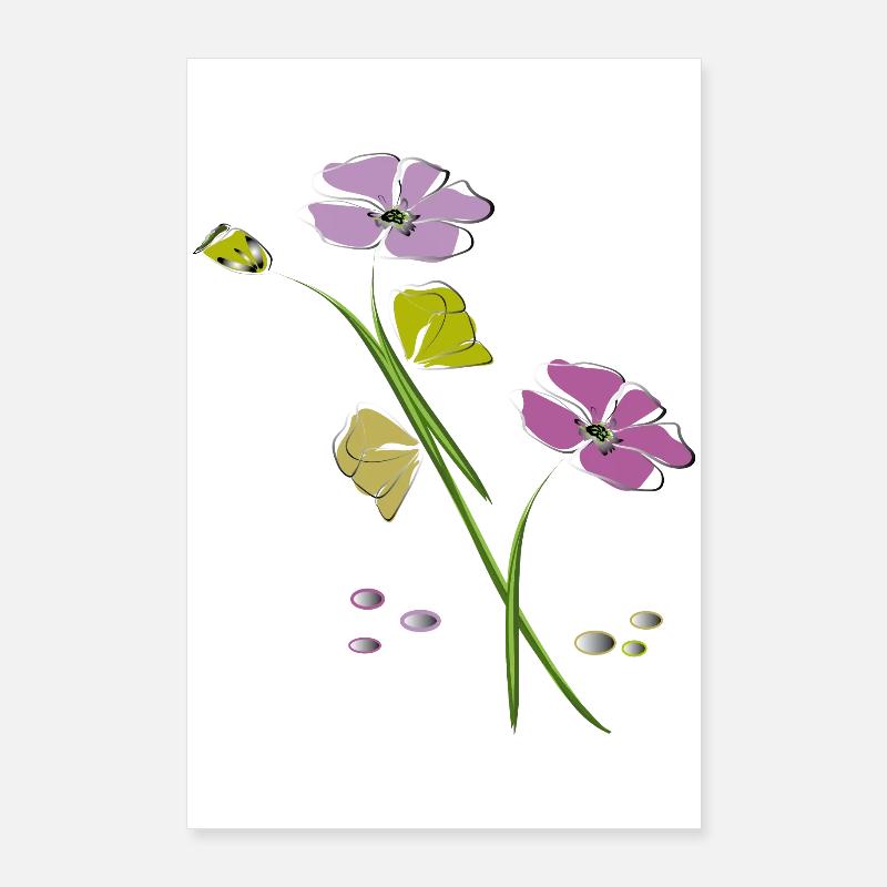 Blumen, Flowers Poster 24" x 35" (60x90 cm)