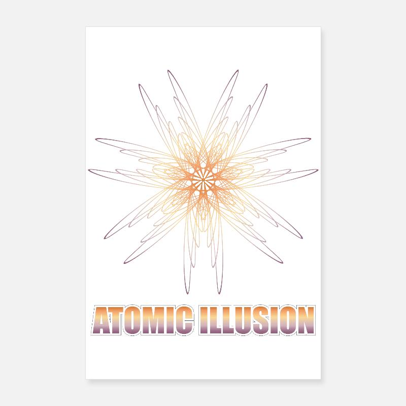 forme géométrique ATOMIC ILLUSION Poster 60 x 90 cm