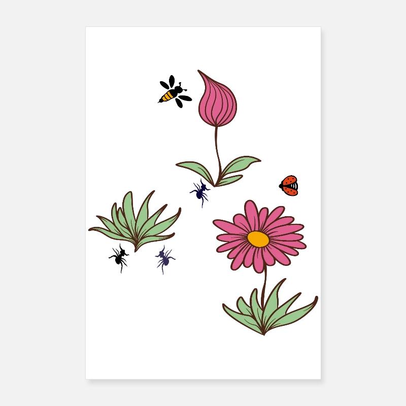 Fleur de bourgeon de plante Poster 60 x 90 cm