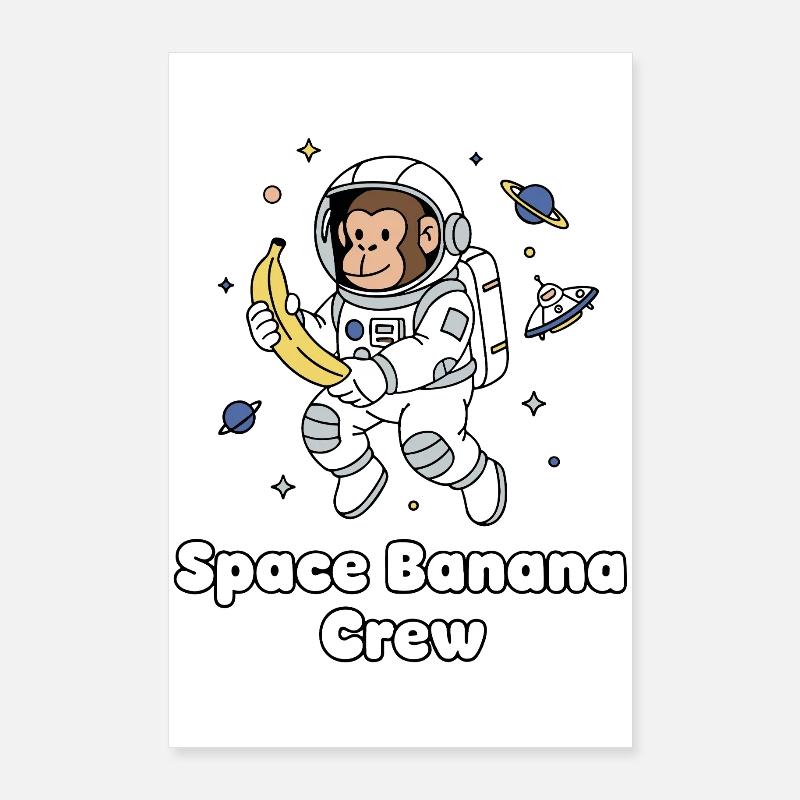 Space Banana Crew Poster 60x90 cm