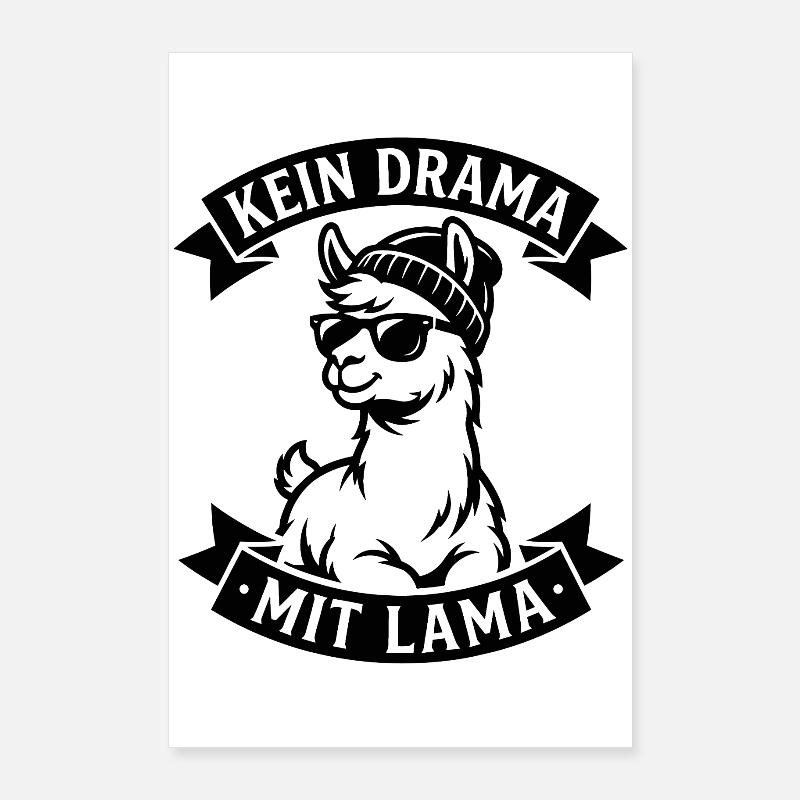 Pas de drame avec le lama Poster 60 x 90 cm