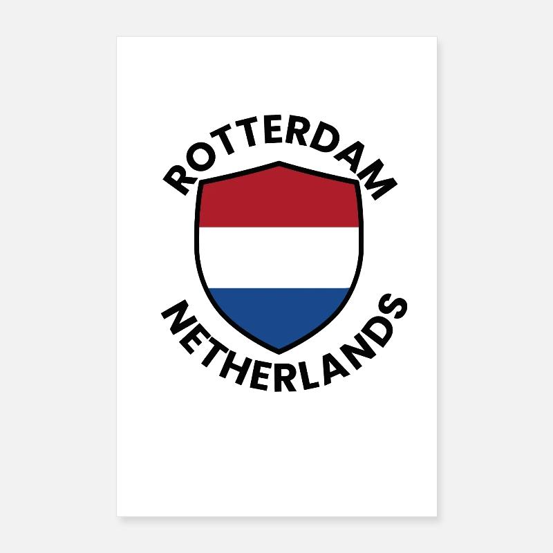 Rotterdam Shield Flag Poster 24" x 35" (60x90 cm)