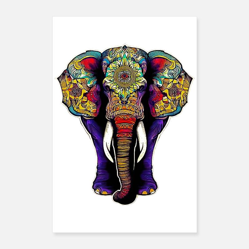 Éléphant Poster 60 x 90 cm