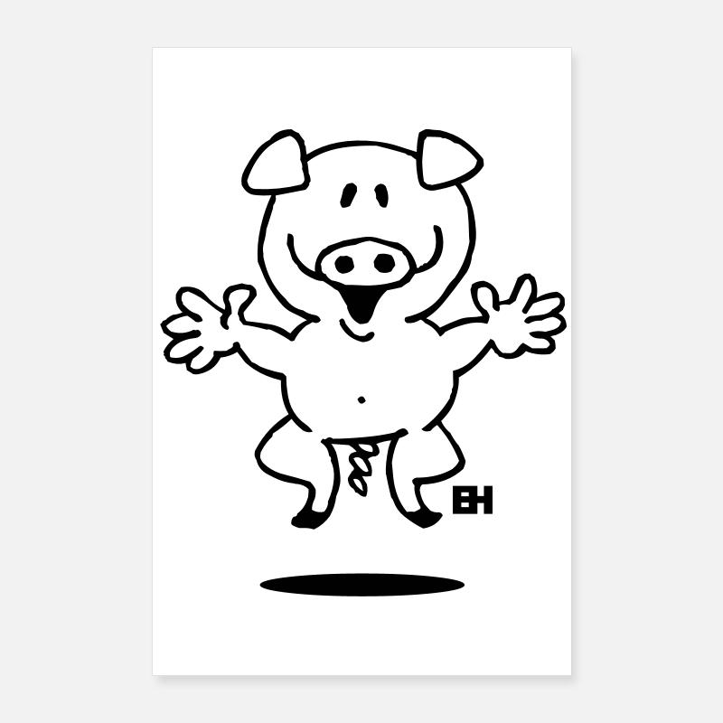 Pig Poster 24" x 35" (60x90 cm)