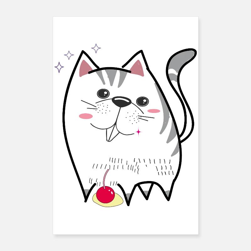 niedliche Katze Poster 60x90 cm