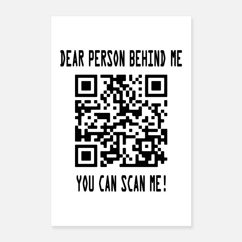 Scannez-moi le code QR pour vous motiver Poster 60 x 90 cm