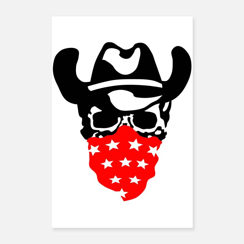 Cowboy Skull Poster 24" x 35" (60x90 cm)