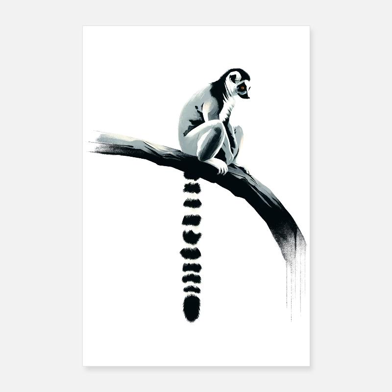 ring-tailed lemur Poster 24" x 35" (60x90 cm)