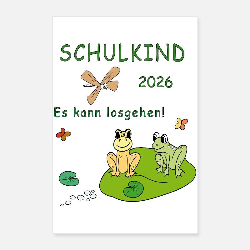 Schoolchild 2026 Frog Joy Poster 24" x 35" (60x90 cm)