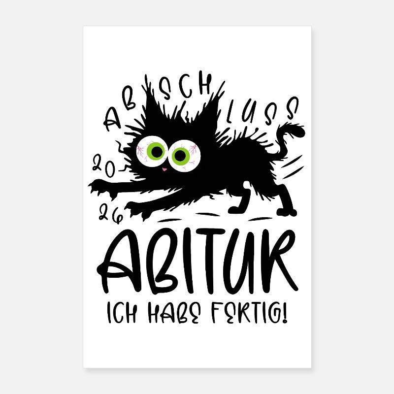Abitur 2026 J’en ai fini chat Poster 60 x 90 cm
