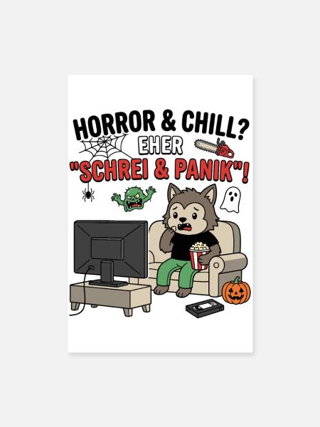 Scream and panic at Horror Chill - Poster 24" x 35" (60x90 cm) - white - Front
