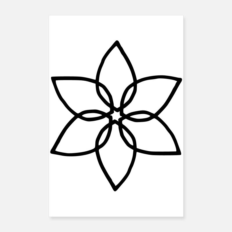belle fleur symétrique Poster 60 x 90 cm