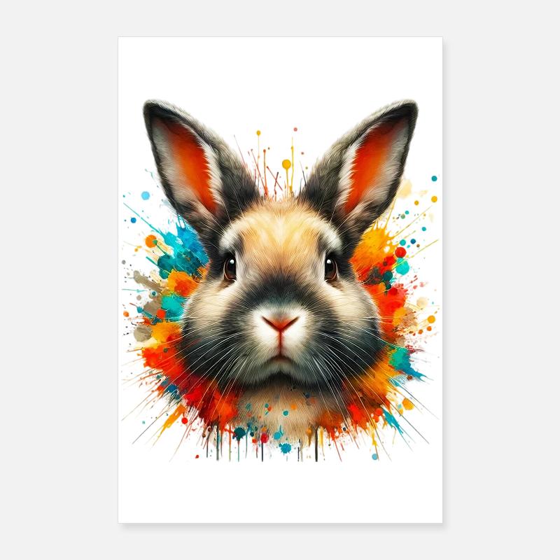 Rabbit Poster 24" x 35" (60x90 cm)