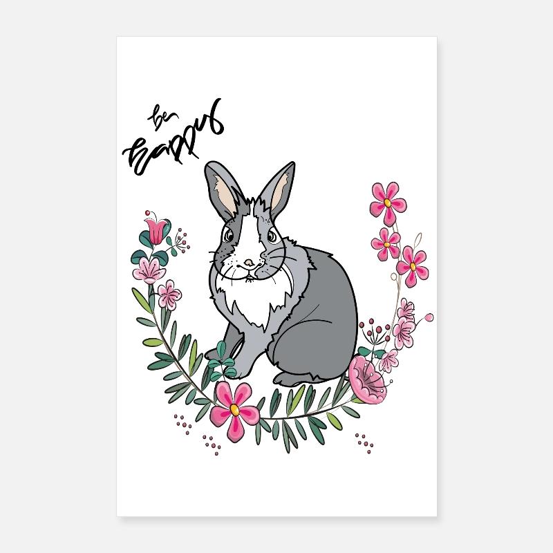 Be Happy Easter Poster 24" x 35" (60x90 cm)