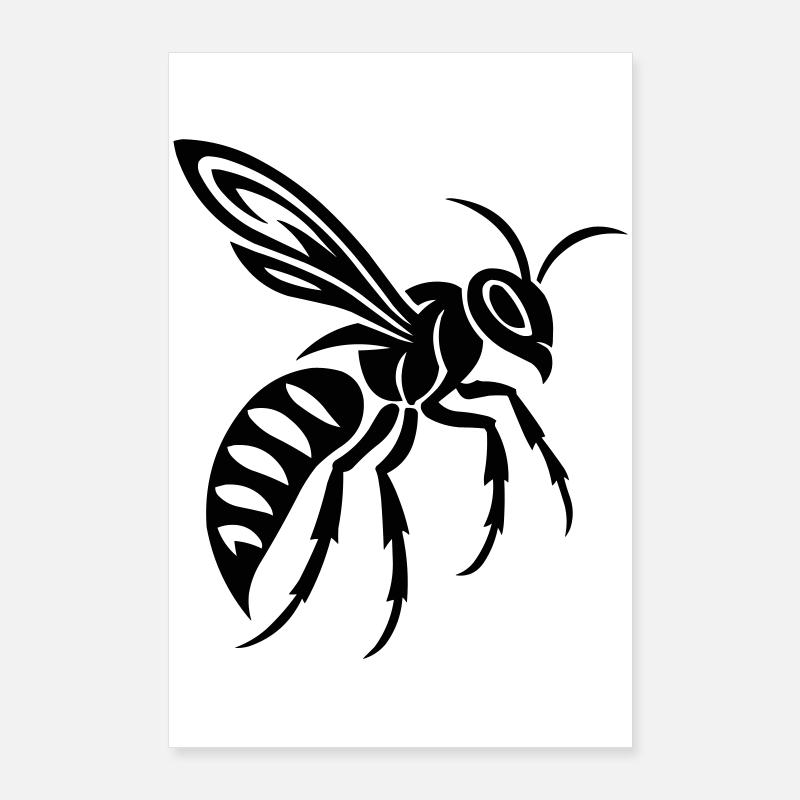 Bee Wasp Poster 24" x 35" (60x90 cm)