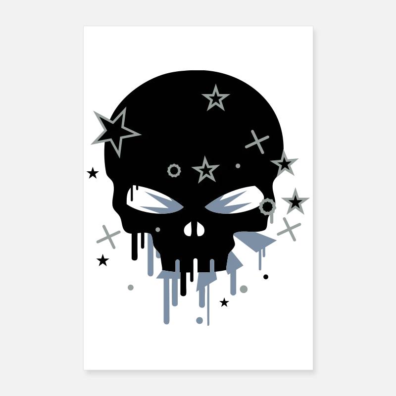 un crâne Poster 60 x 90 cm