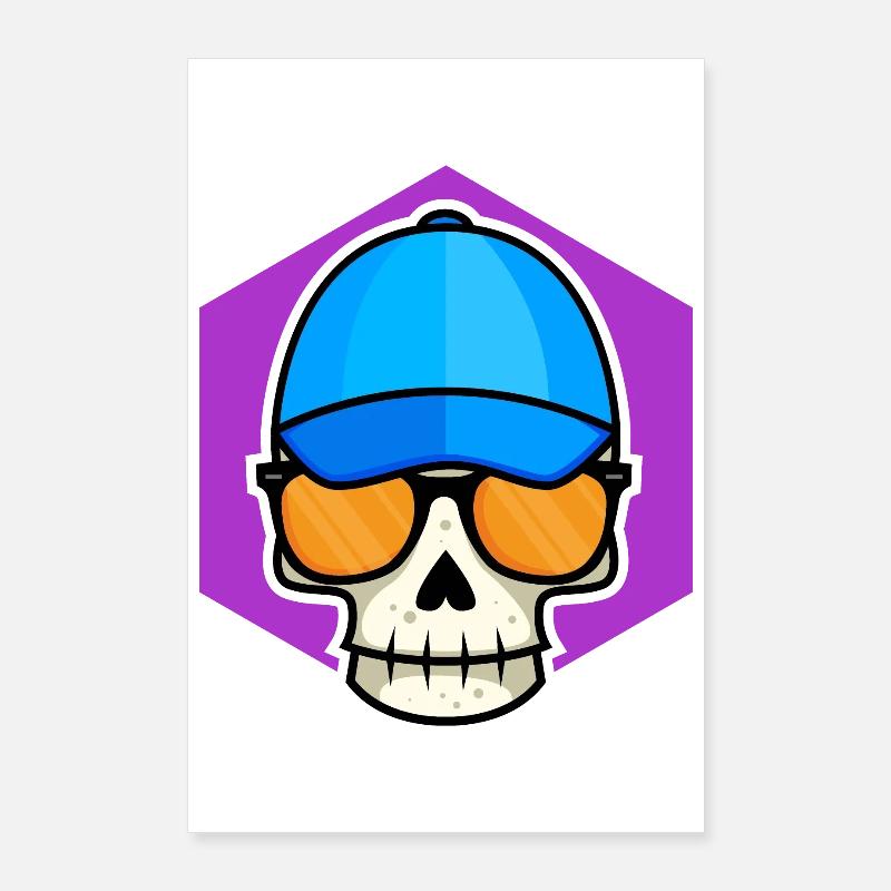 Drôle de crâne Poster 60 x 90 cm