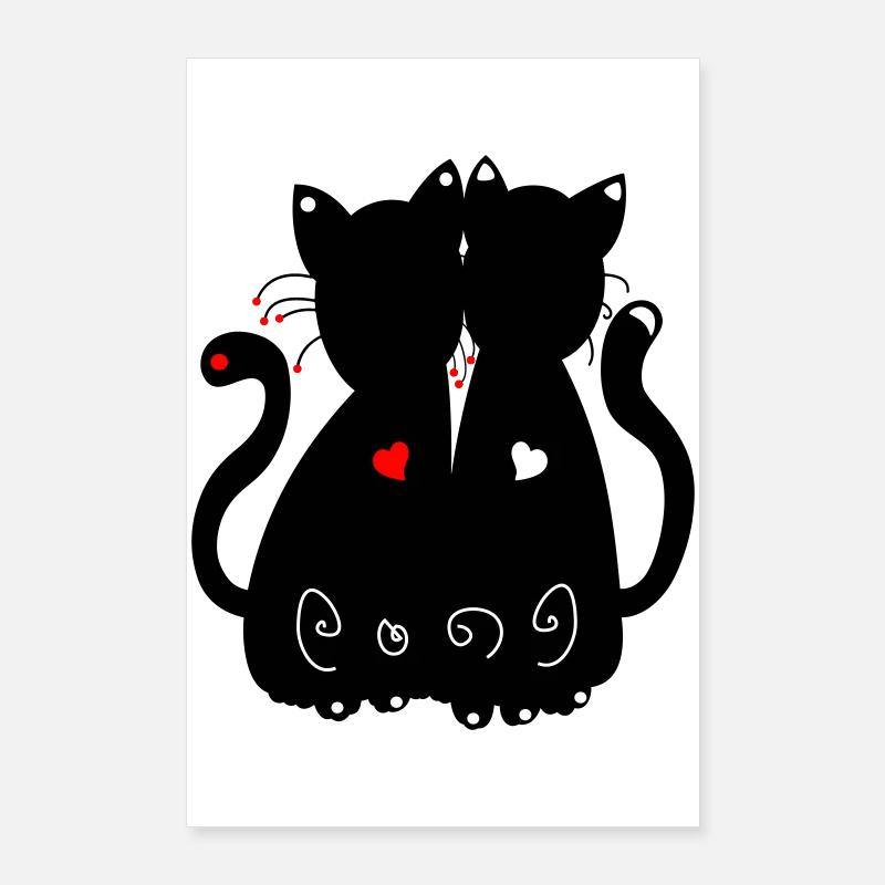 chats noirs Poster 60 x 90 cm