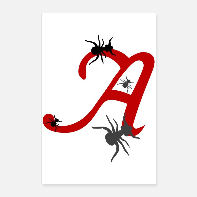 Buchstabe A Initiale Poster 60x90 cm