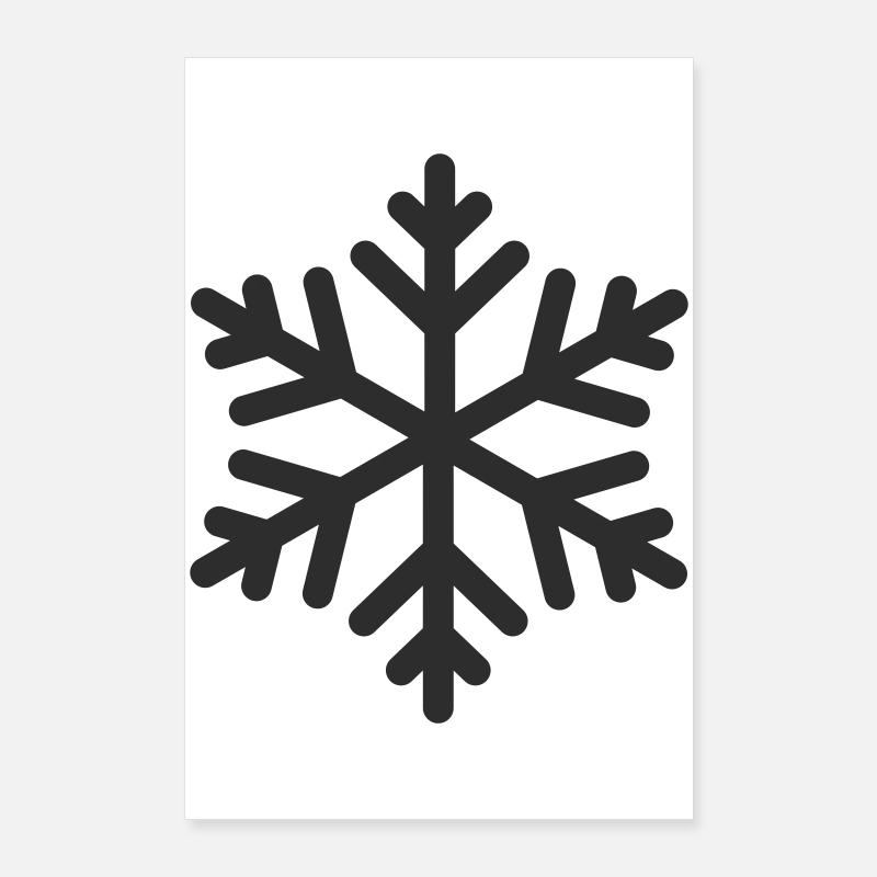 Flocon de neige géométrique Poster 60 x 90 cm