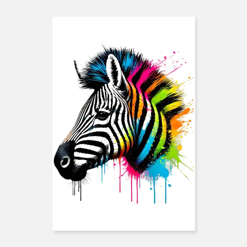 Zebra Poster 24" x 35" (60x90 cm)
