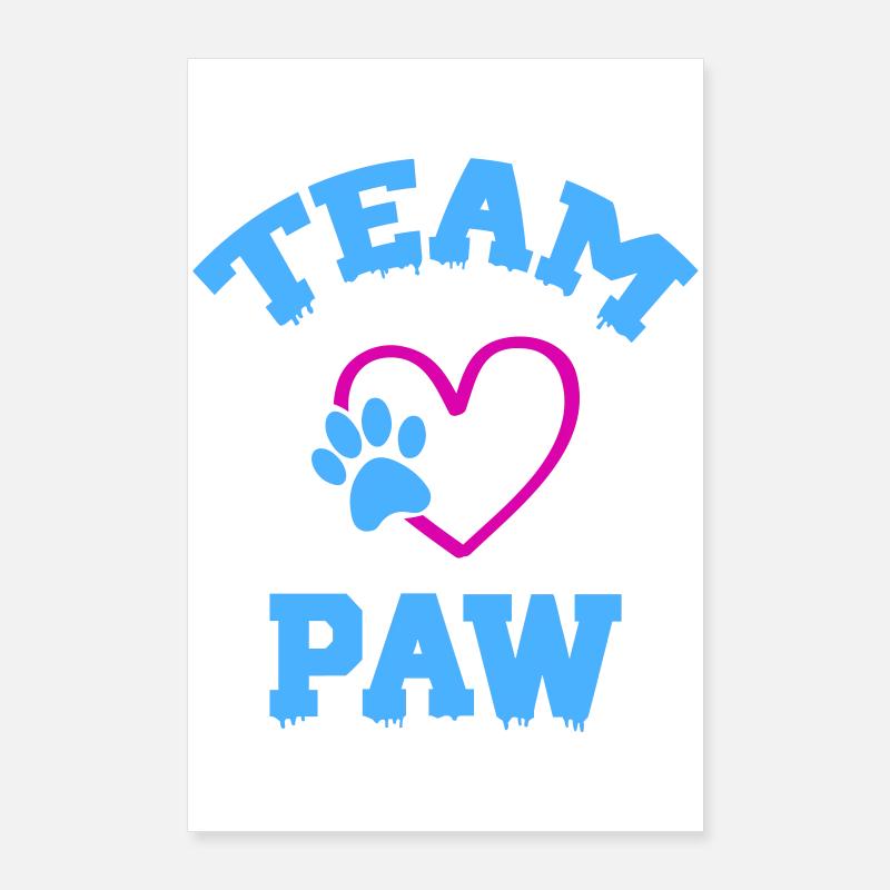 Team Pfoten Herz Logo Poster 60x90 cm