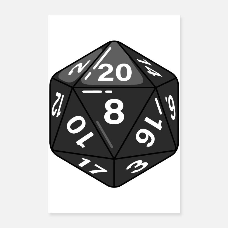 Role-Playing DICE Poster 24" x 35" (60x90 cm)