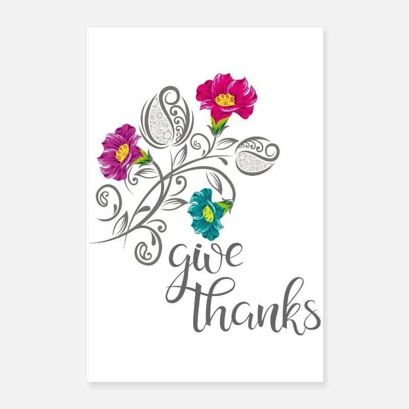 give thanks Poster 60x90 cm