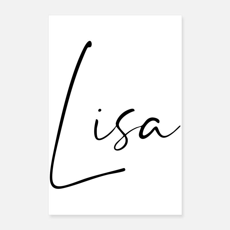 Lisa / Conception du nom de l’écriture manuscrite Poster 60 x 90 cm