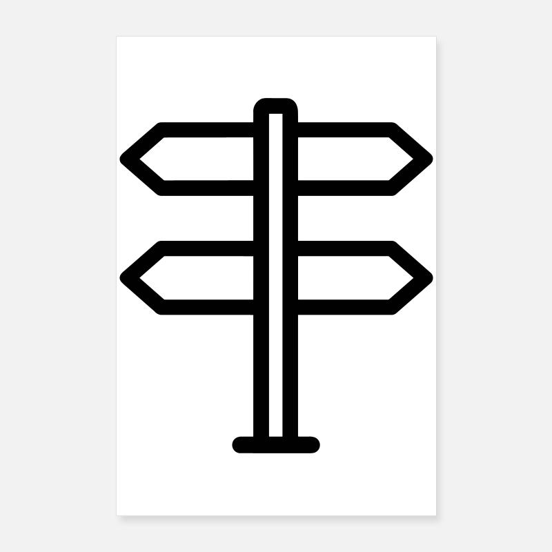 panneau direction Poster 60 x 90 cm