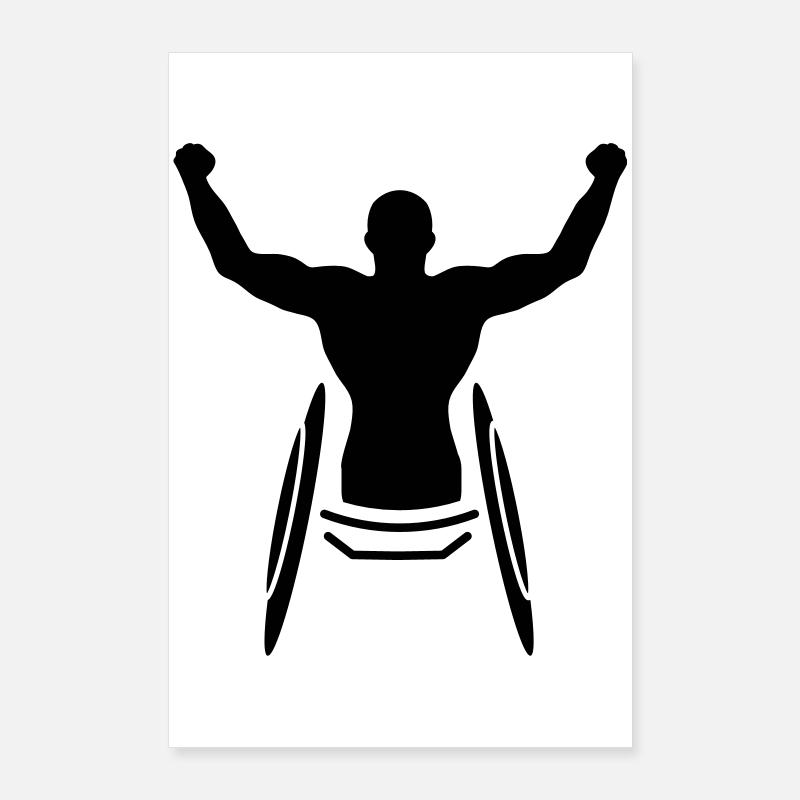 Ein Athlet im Rollstuhl Poster 60x90 cm