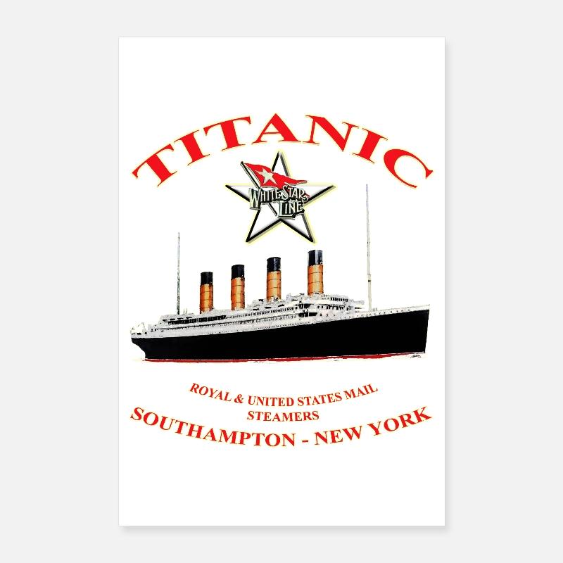 TITANIC STAR CREATION Louis RUNEMBERG © Adagp - Poster 24" x 35" (60x90 cm) - white