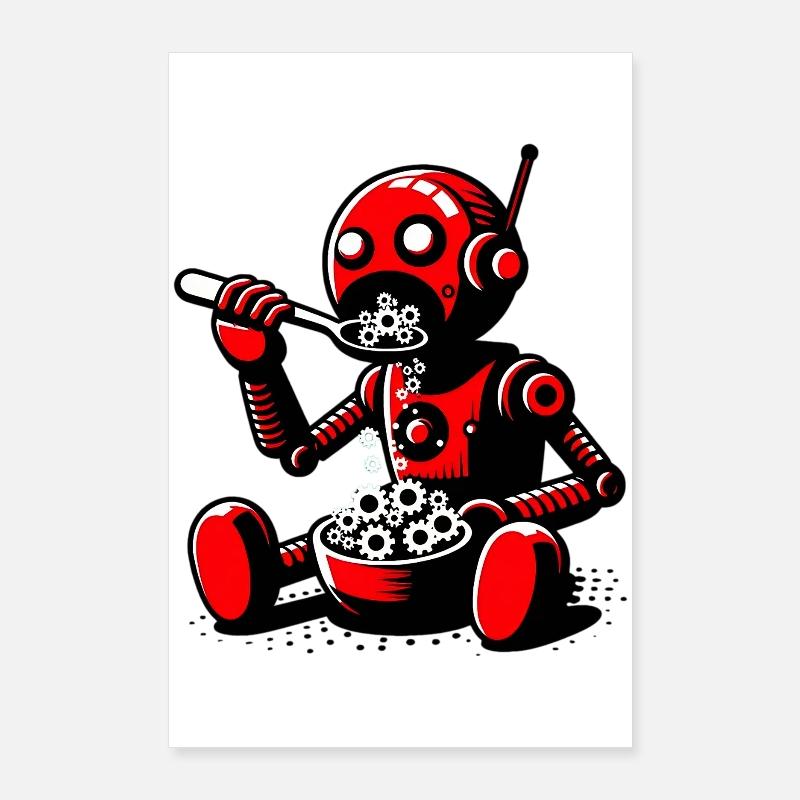 Robot extraterrestre martien extraterrestre Poster 60 x 90 cm