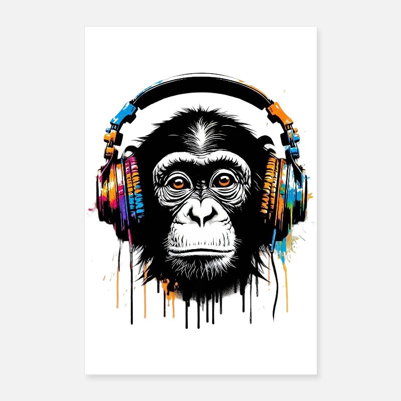 Monkey Poster 24" x 35" (60x90 cm)