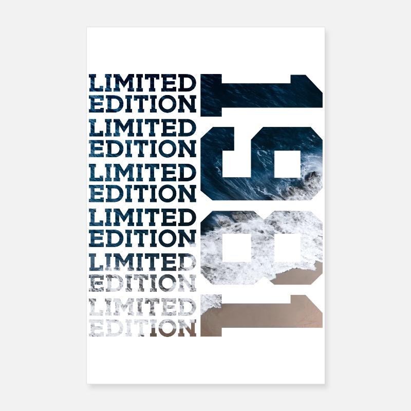 ÉDITION LIMITÉE 1981 45 ANS 45 ANS Poster 60 x 90 cm