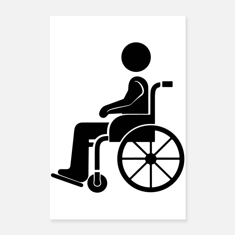 Rollstuhl Symbol Poster 60x90 cm