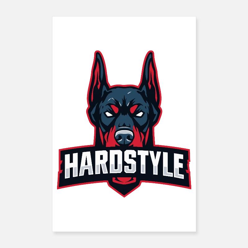 Tête de doberman – HARDSTYLE Poster 60 x 90 cm