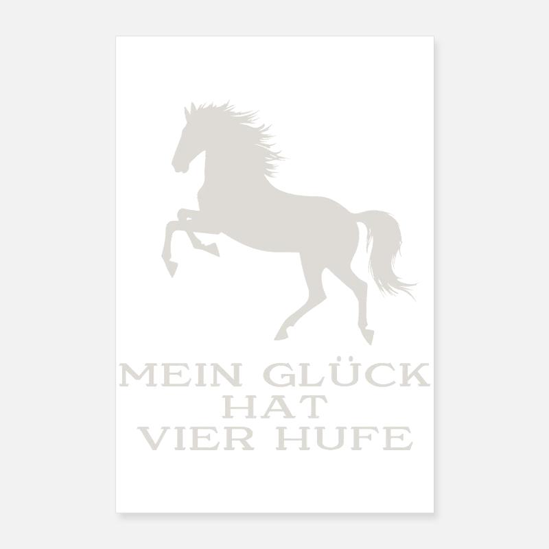 Mein Glück hat vier Hufe Poster 60x90 cm