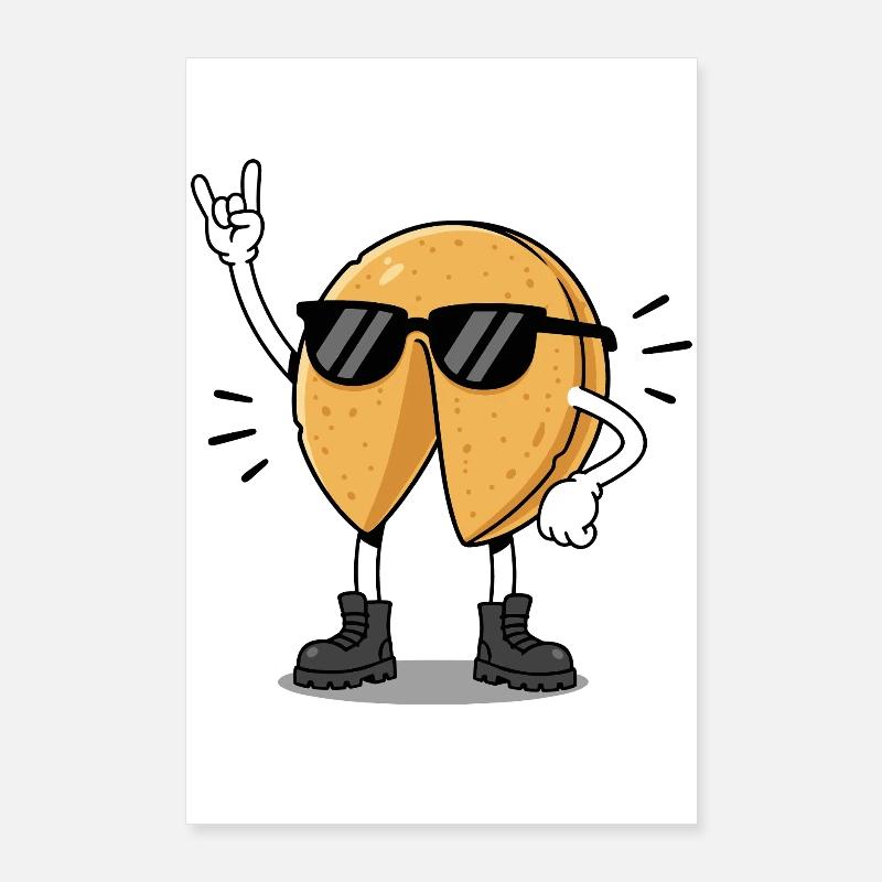 Musique rock de carnaval de biscuits chinois Poster 60 x 90 cm