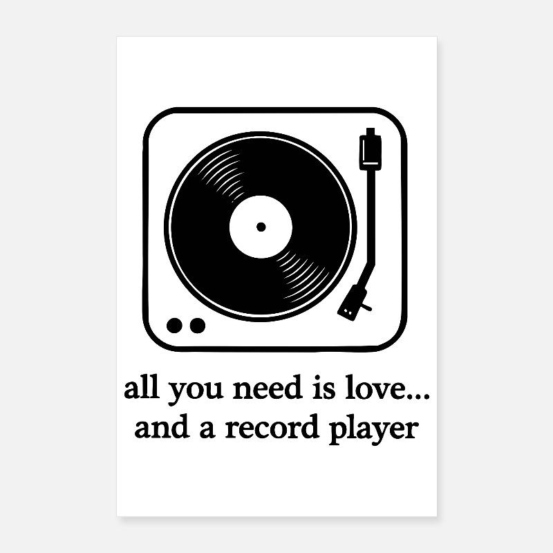 Turntables – Love & Vinyl Statement Poster 24" x 35" (60x90 cm)