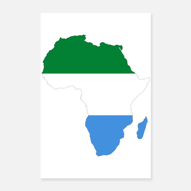Sierra_Leone_Flagge_Afrika Poster 24" x 35" (60x90 cm)