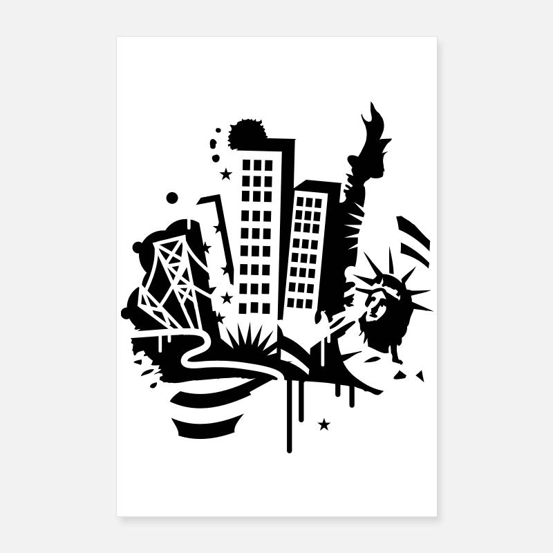 A New York City Design in graffiti style Poster 24" x 35" (60x90 cm)