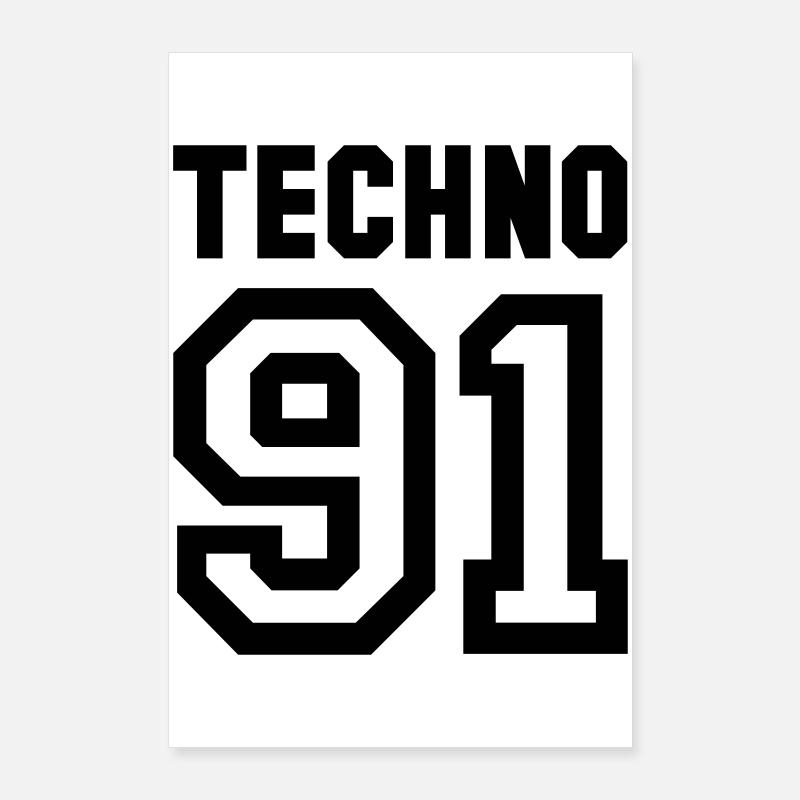 TECHNO Poster 24" x 35" (60x90 cm)