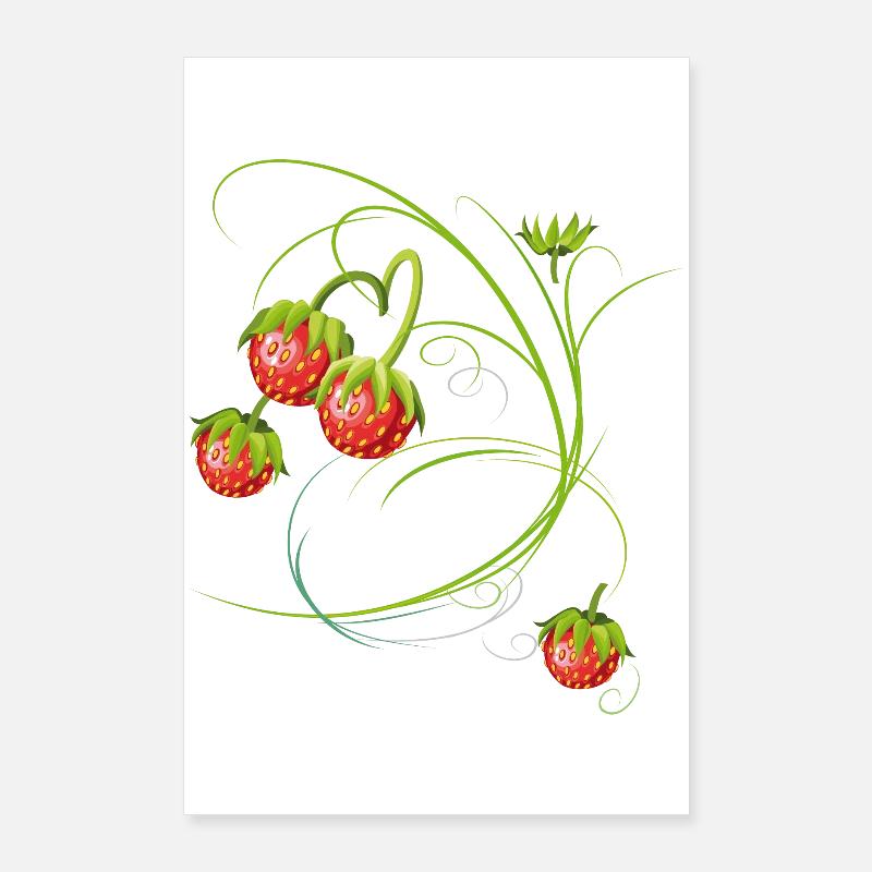 Strawberries, fruit Poster 24" x 35" (60x90 cm)