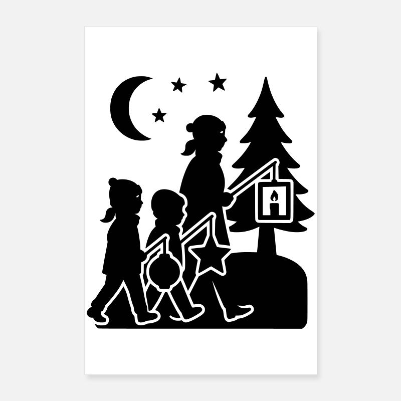 Lantern Running Kids Poster 24" x 35" (60x90 cm)