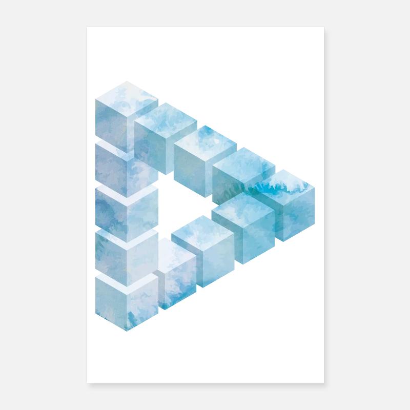 Conception de motif de bloc de glace Poster 60 x 90 cm