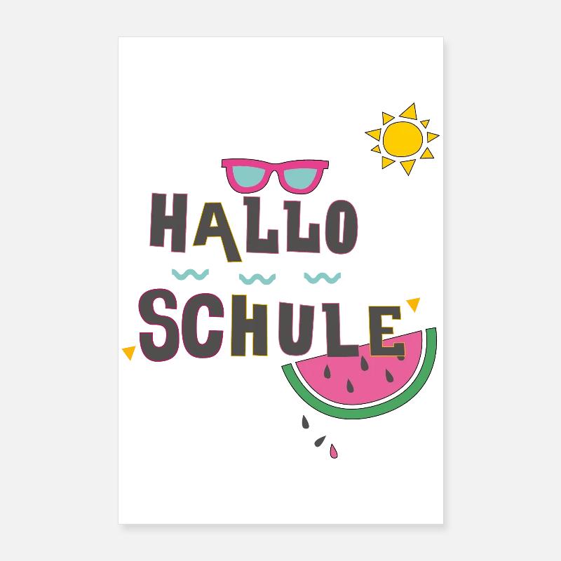 Hallo Schule, Einschulung Poster 60x90 cm
