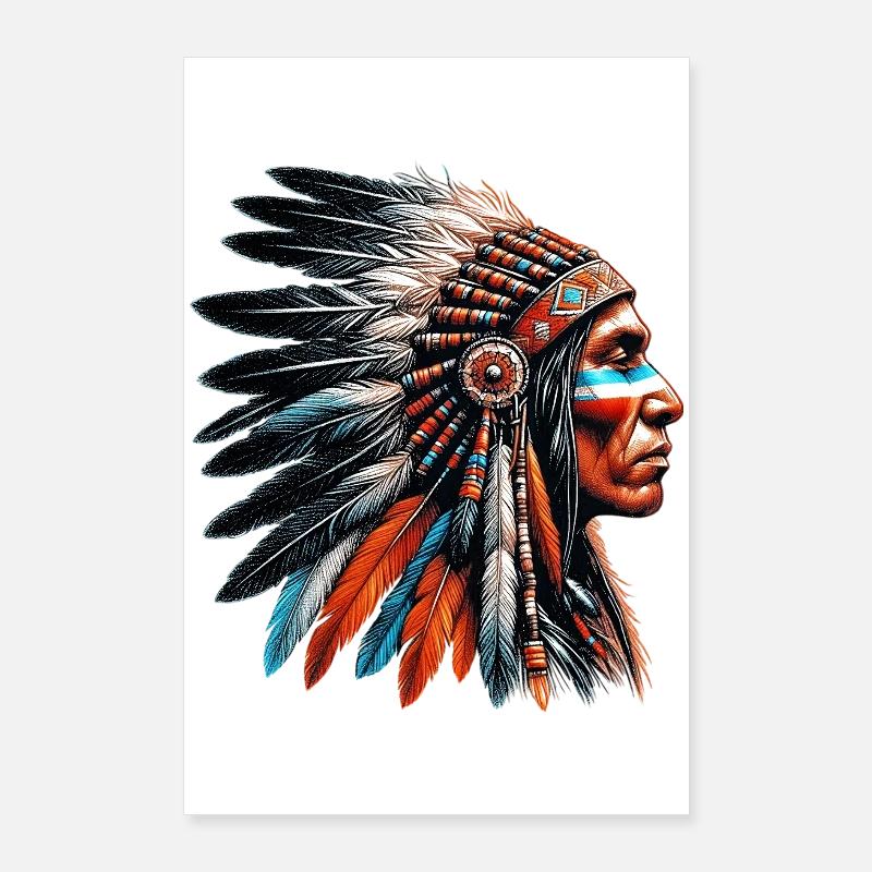 American Indian American Poster 24" x 35" (60x90 cm)