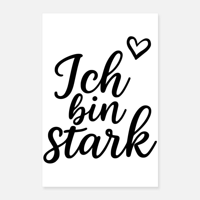 Ich bin stark Poster 60x90 cm