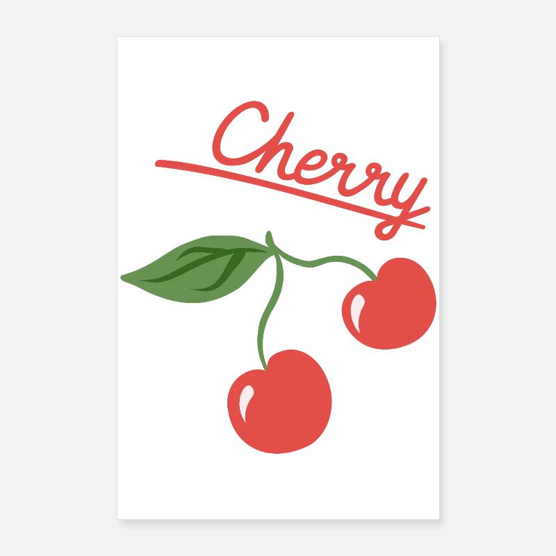 Cherry Fruit Summer Design Poster 24" x 35" (60x90 cm)